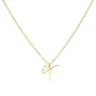 Women’s Personalised Heart Initial Necklace