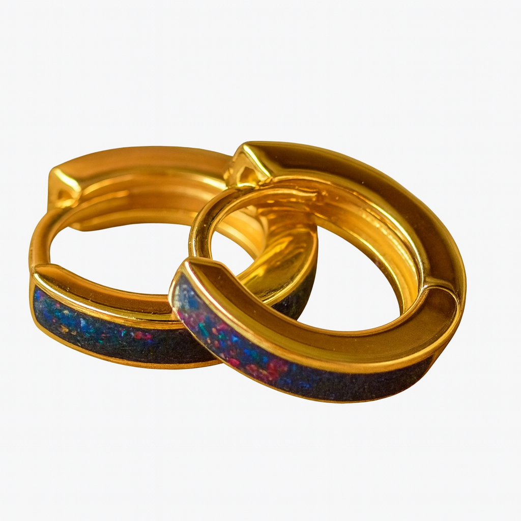 Women’s Opal Huggie Hoop Earrings | Sterling Silver