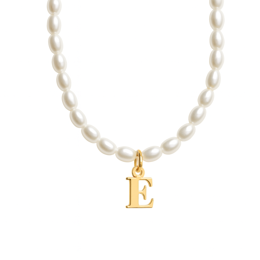 Women’s Personalised Pearl Initial Necklace