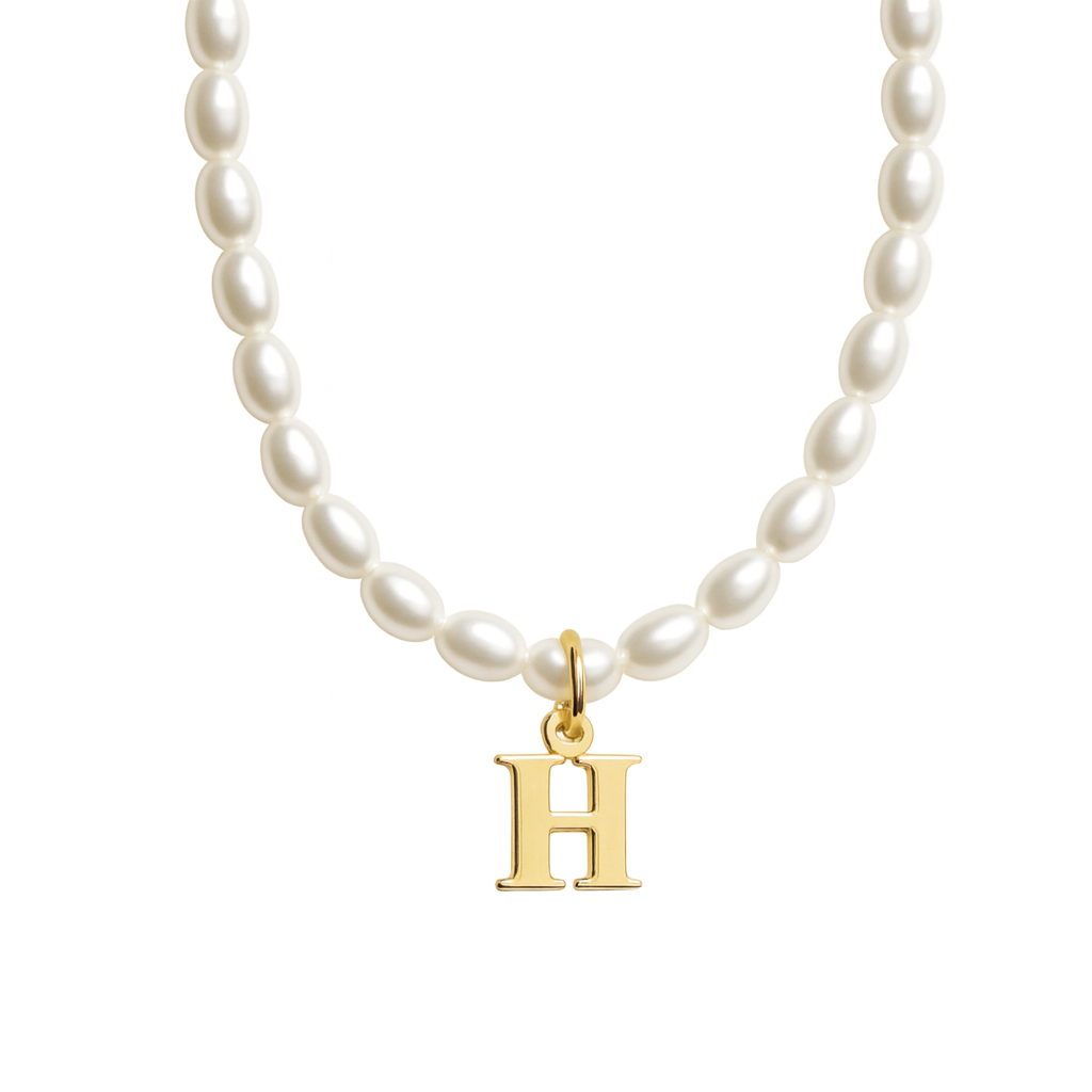 Women’s Personalised Pearl Initial Necklace