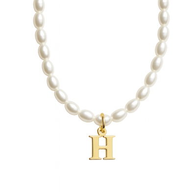 Women’s Personalised Pearl Initial Necklace