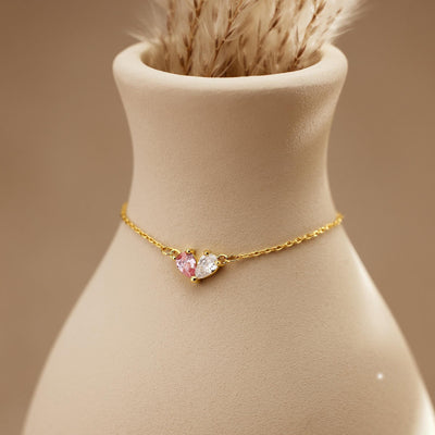 Women’s Personalised Mother Daughter Birthstone Bracelet