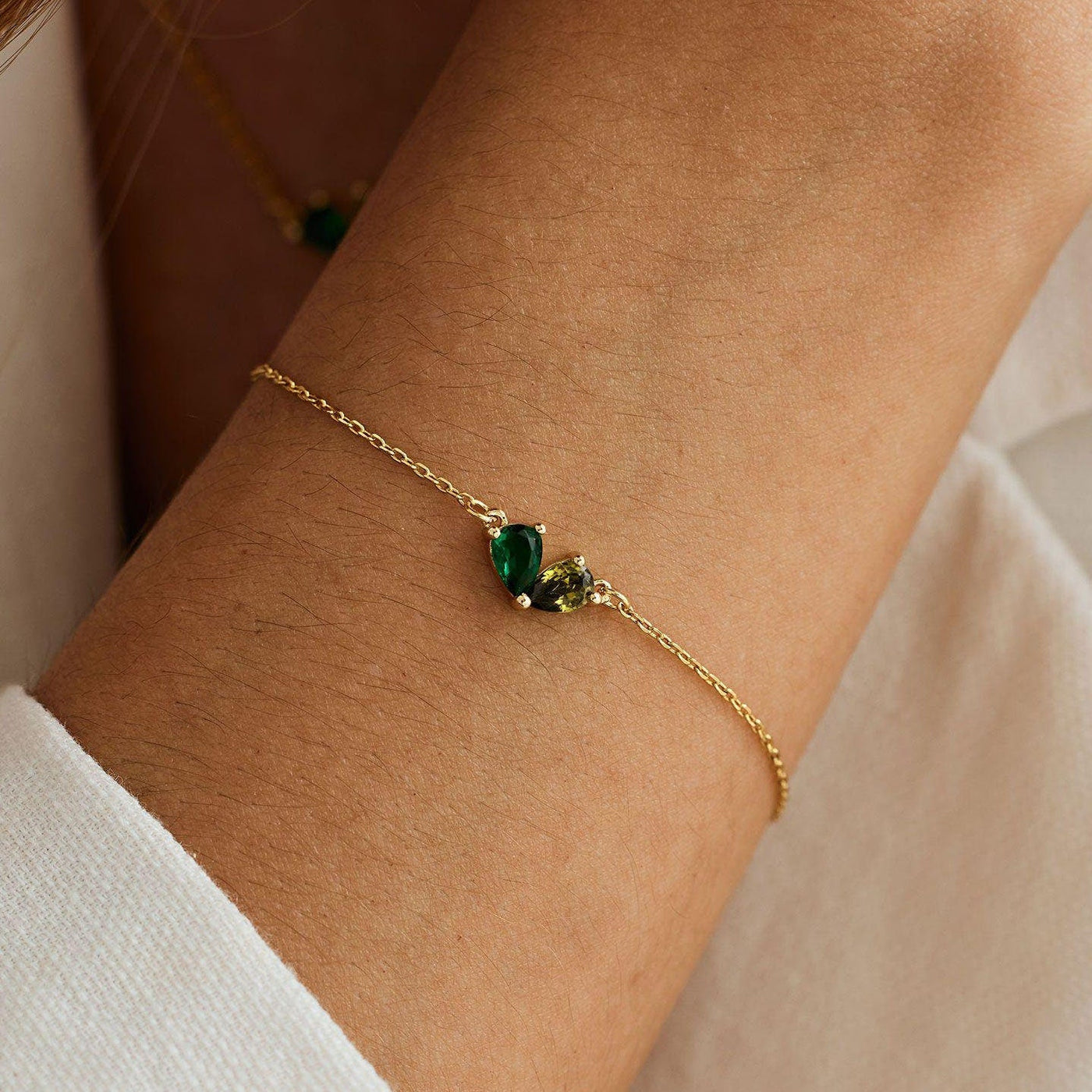 Women’s Personalised Mother Daughter Birthstone Bracelet