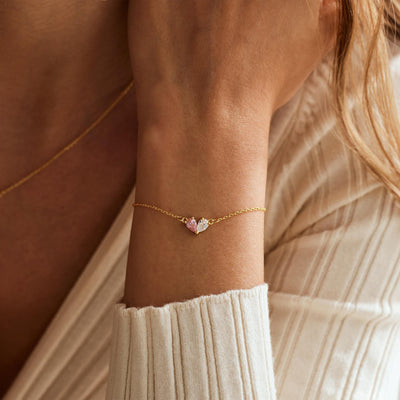 Women’s Personalised Mother Daughter Birthstone Bracelet