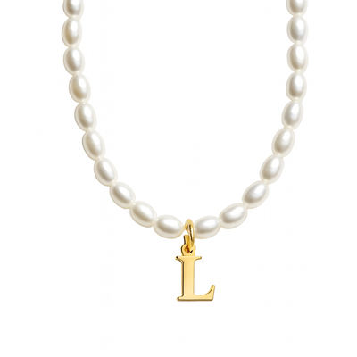 Women’s Personalised Pearl Initial Necklace