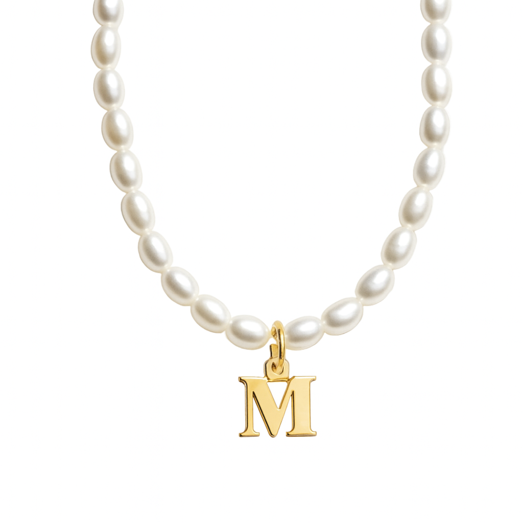Women’s Personalised Pearl Initial Necklace