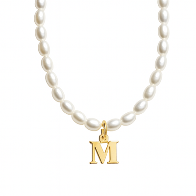 Women’s Personalised Pearl Initial Necklace