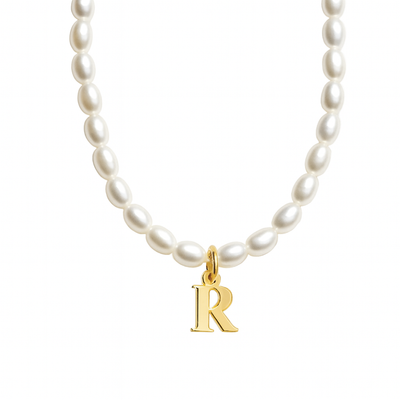 Women’s Personalised Pearl Initial Necklace