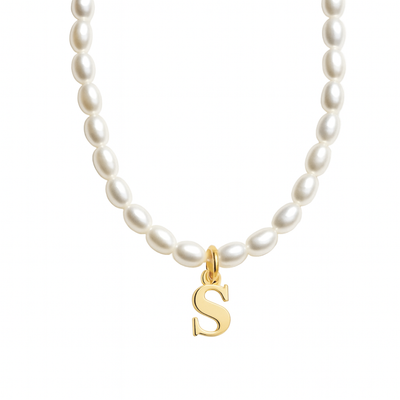 Women’s Personalised Pearl Initial Necklace