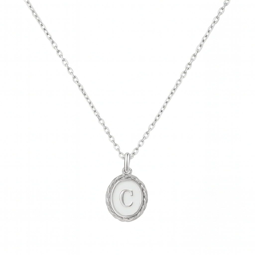 Women’s Sterling Silver Initial Pendant Necklace