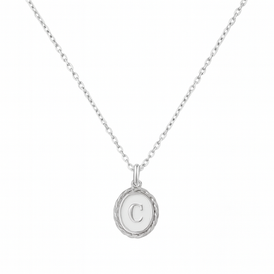 Women’s Sterling Silver Initial Pendant Necklace