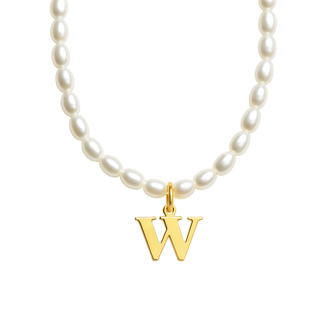 Women’s Personalised Pearl Initial Necklace