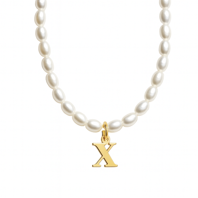 Women’s Personalised Pearl Initial Necklace